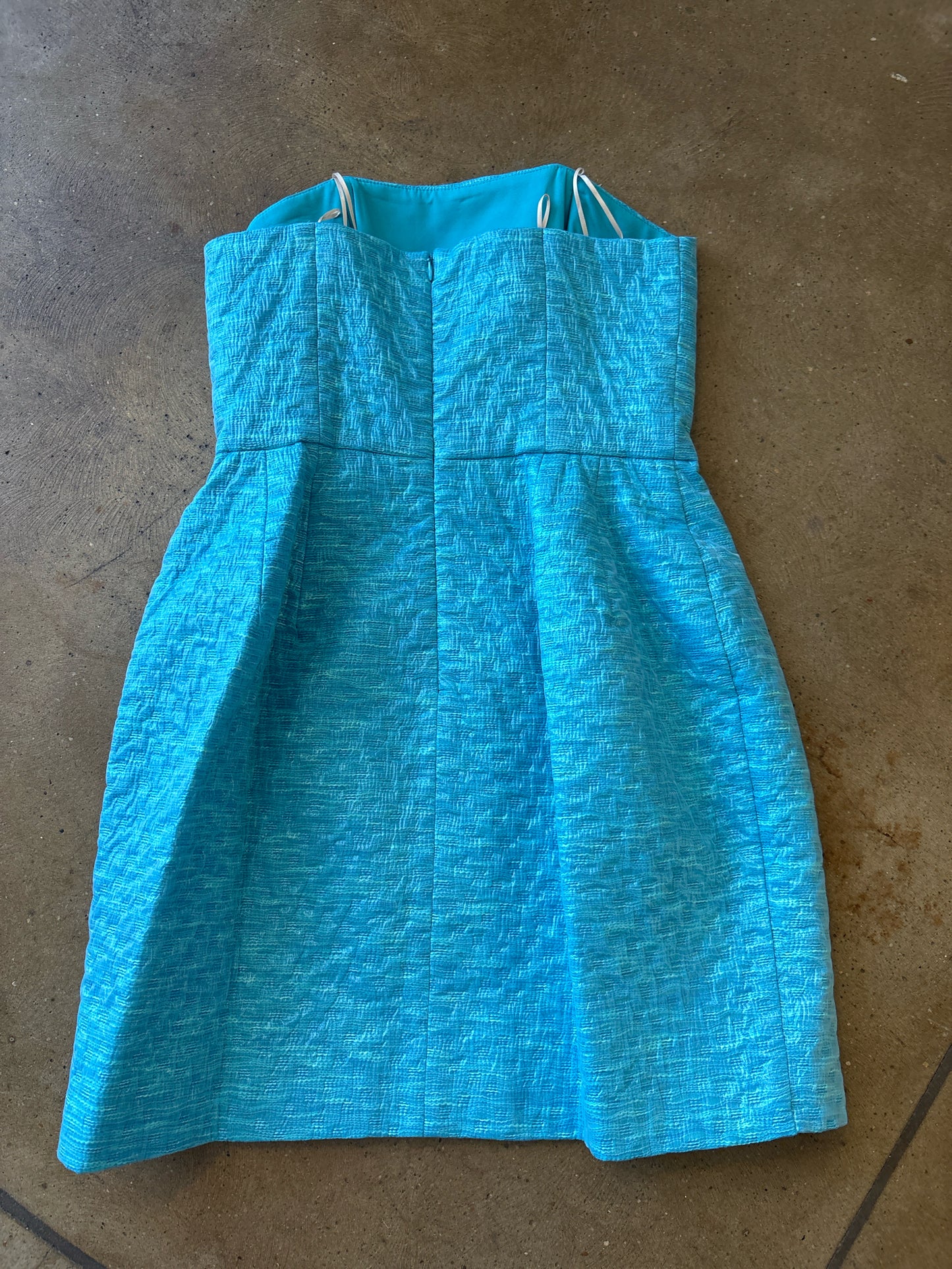 Trina Turk Size 6 Turquoise strapless Dress