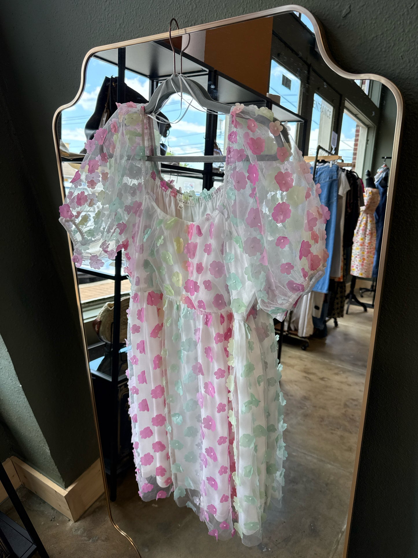 Baevely Size L multi Flowers Dress