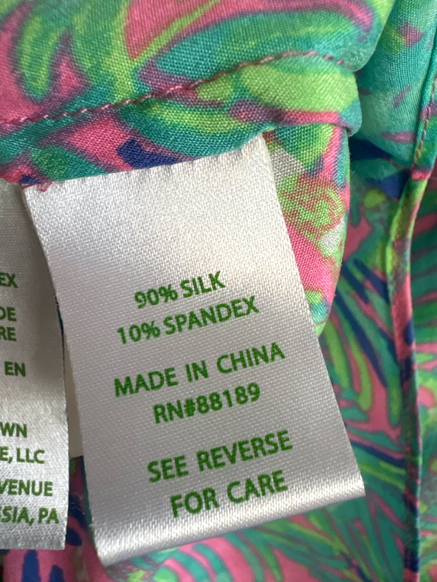 Lilly Pulitzer Size XS Green/multi Leaves Top