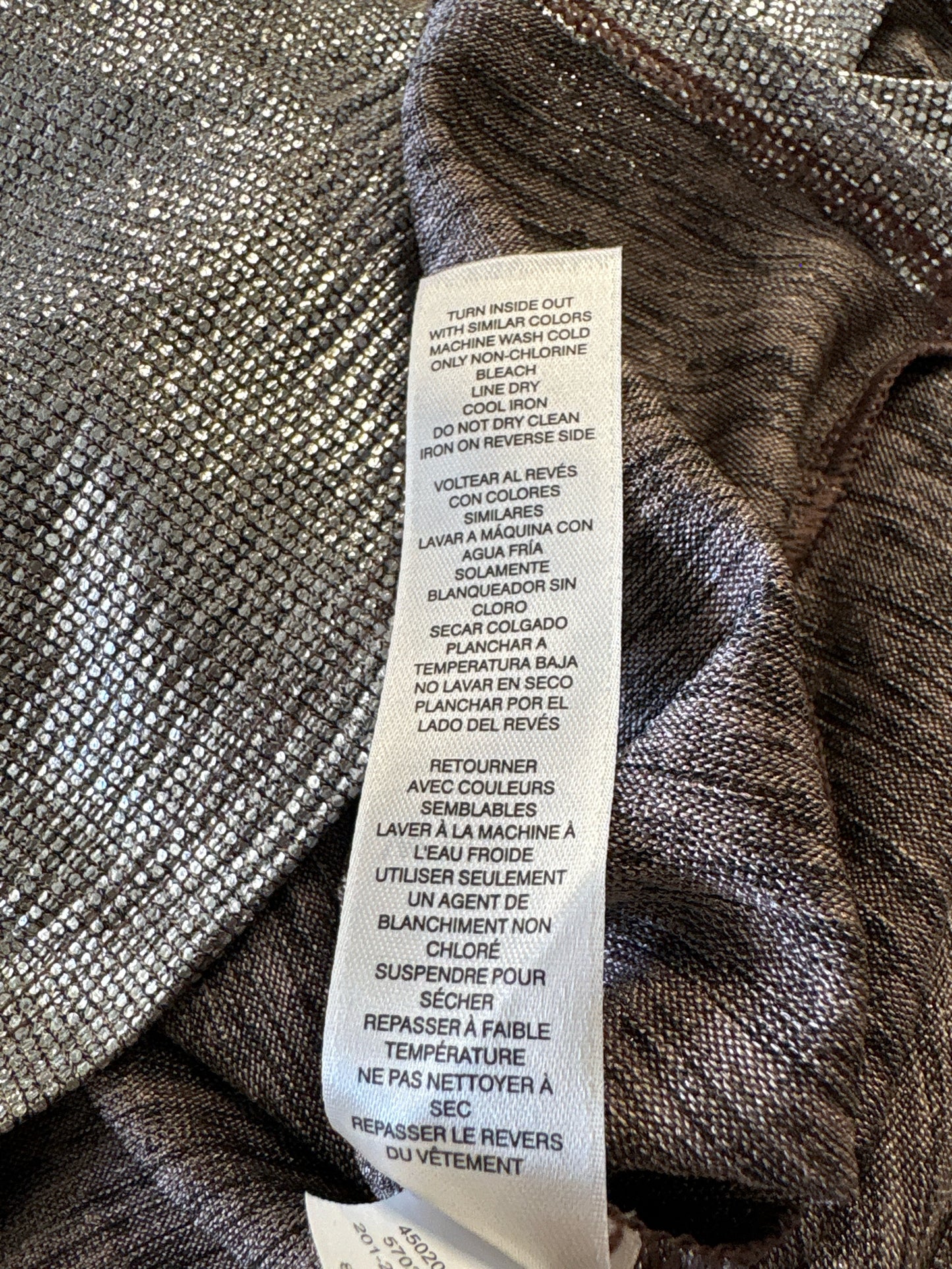 WHBM Size L Silver Top