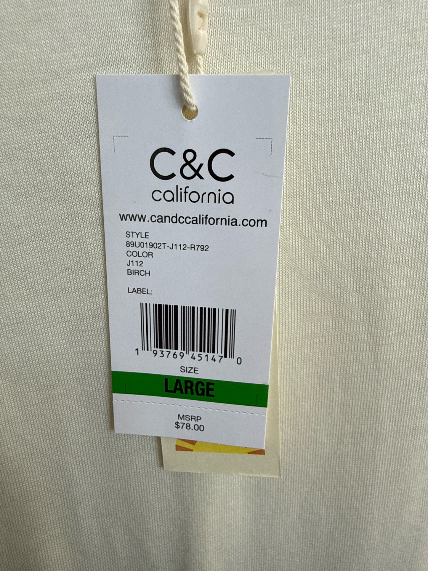 C&C California Size L Cream Dress