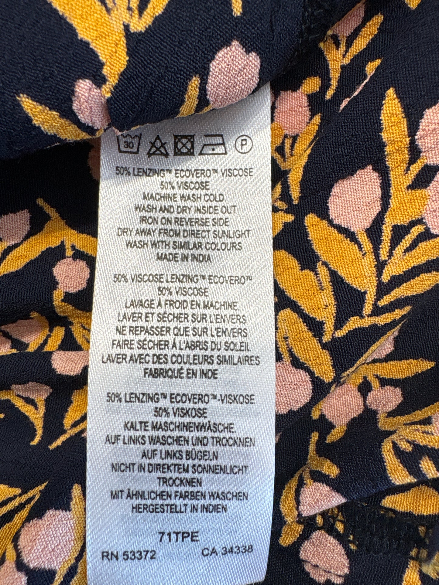 French Connection Size 4 navy + multi Dress