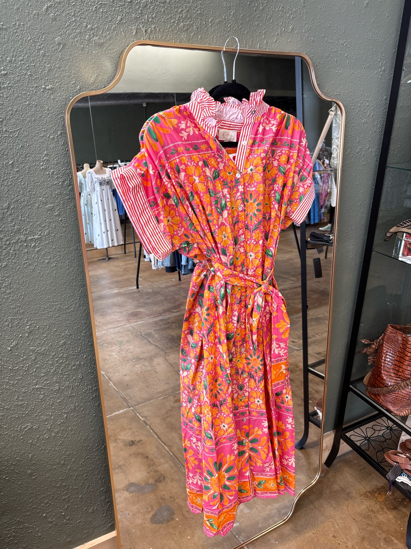 entro Size S Pink/Orange Dress