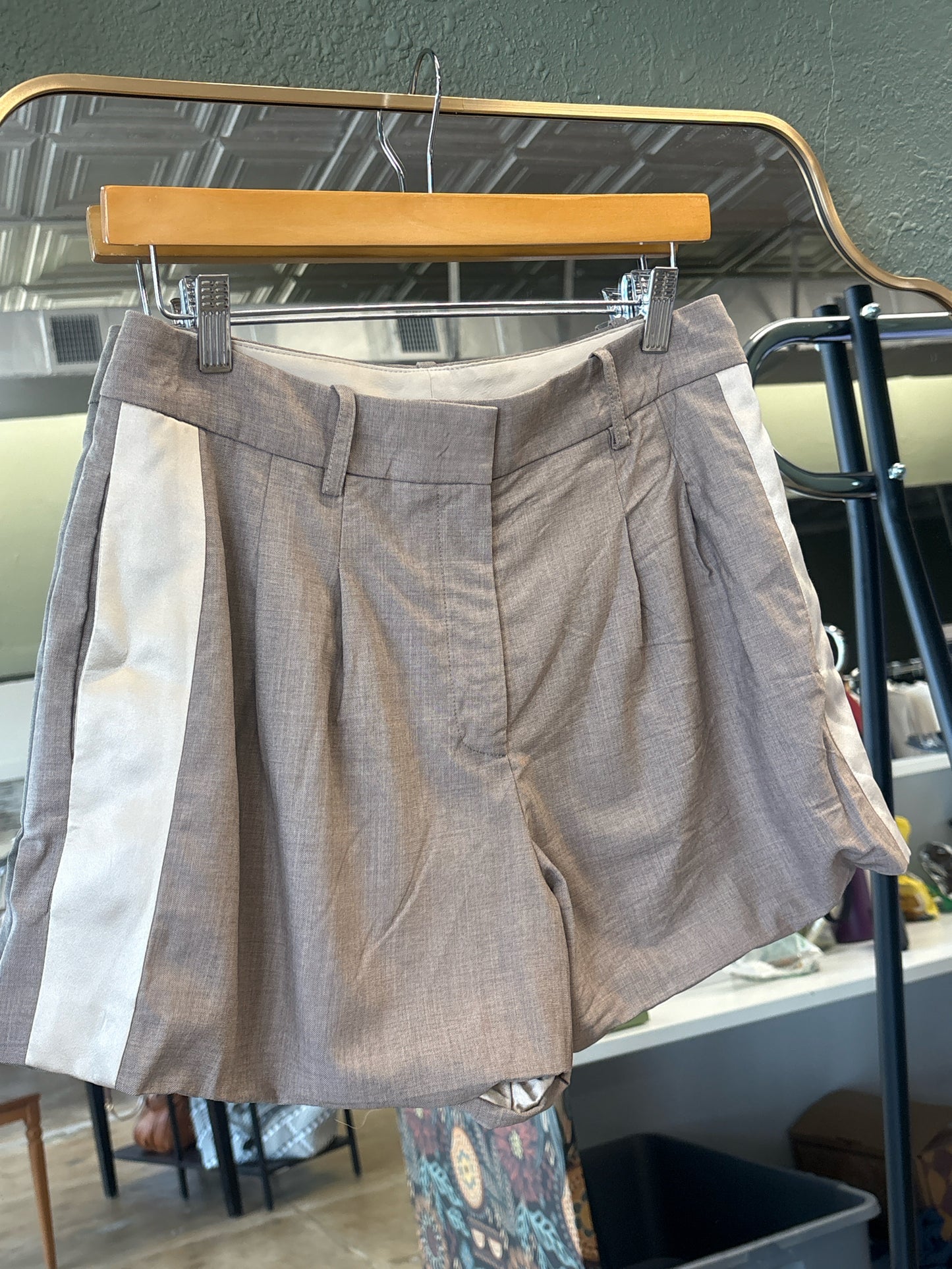 TWP Size 8 Taupe Shorts