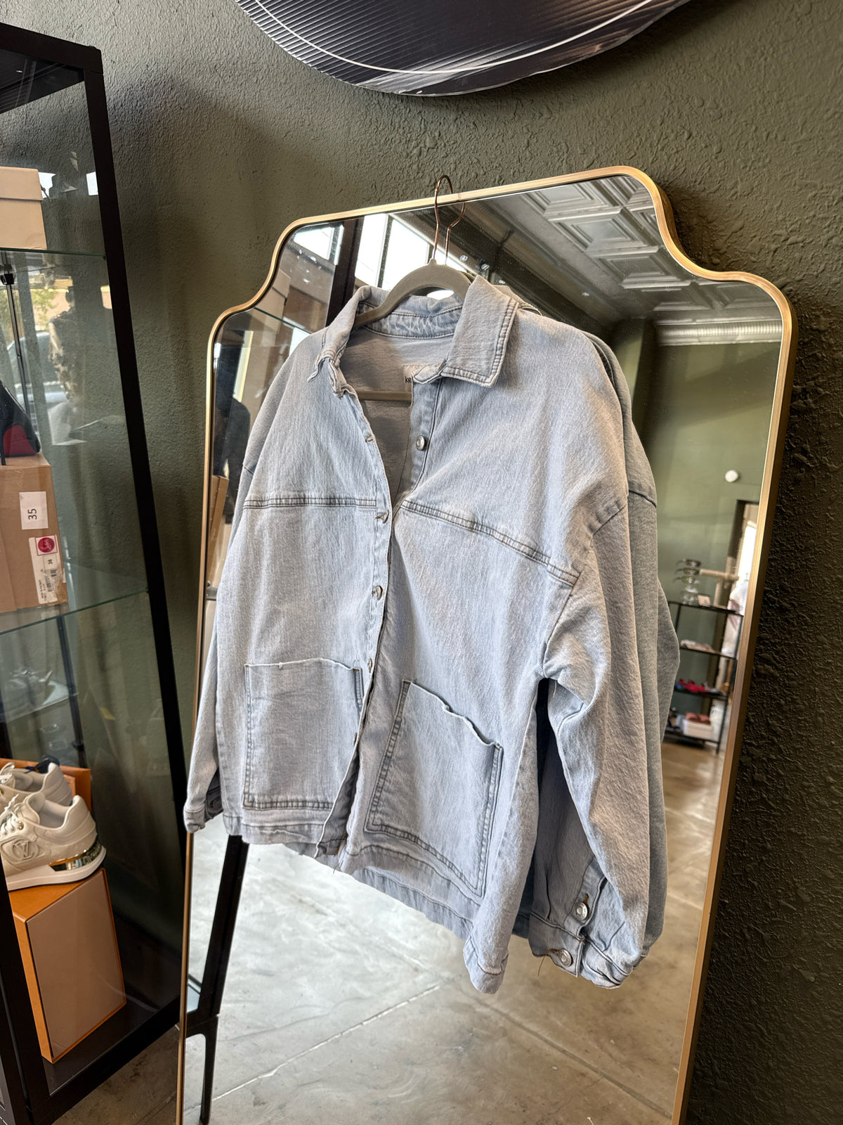 Kensie Size S Denim Shacket