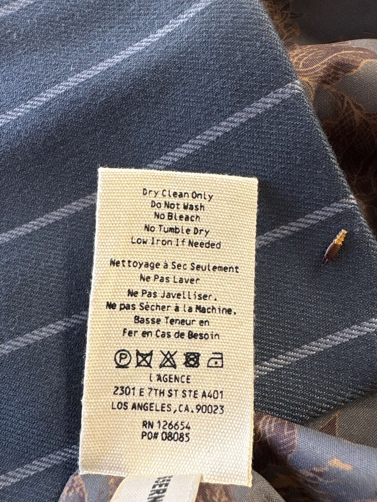 L'AGENCE Size M Gray pin stripe Blazer