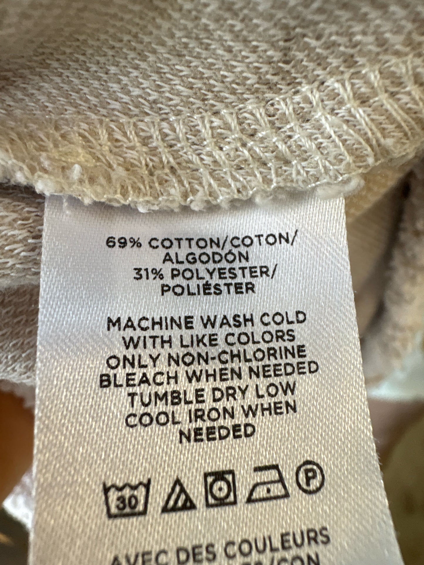 LOFT Size XS white + tan Top