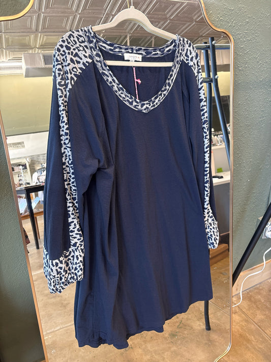 Umgee Size 1X Navy Dress