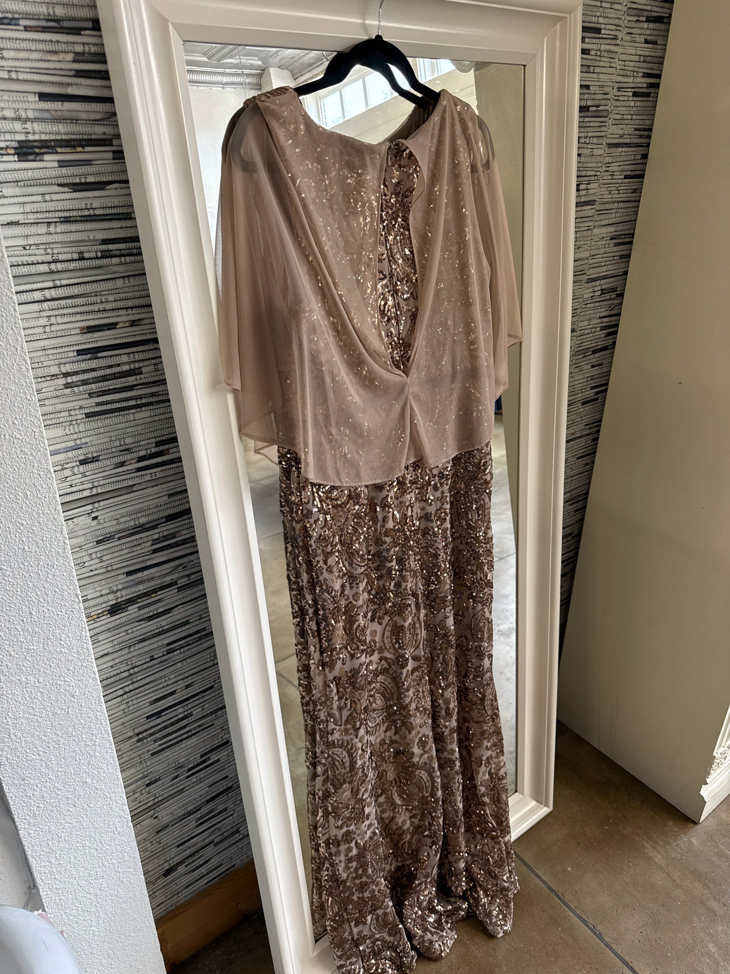 R&M Richards Size 12 Gold Dress