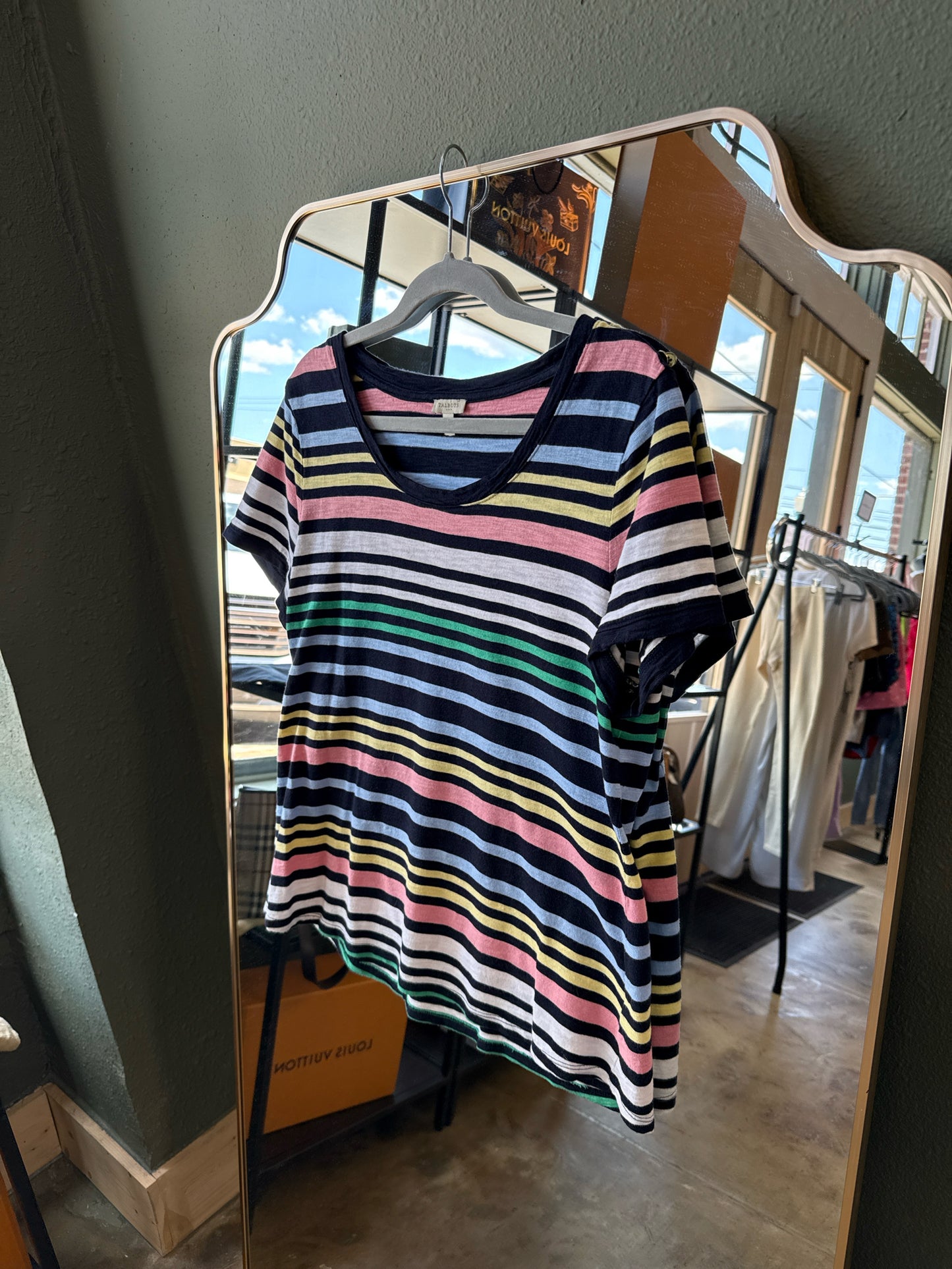 TALBOTS Size L Navy/Multi Top