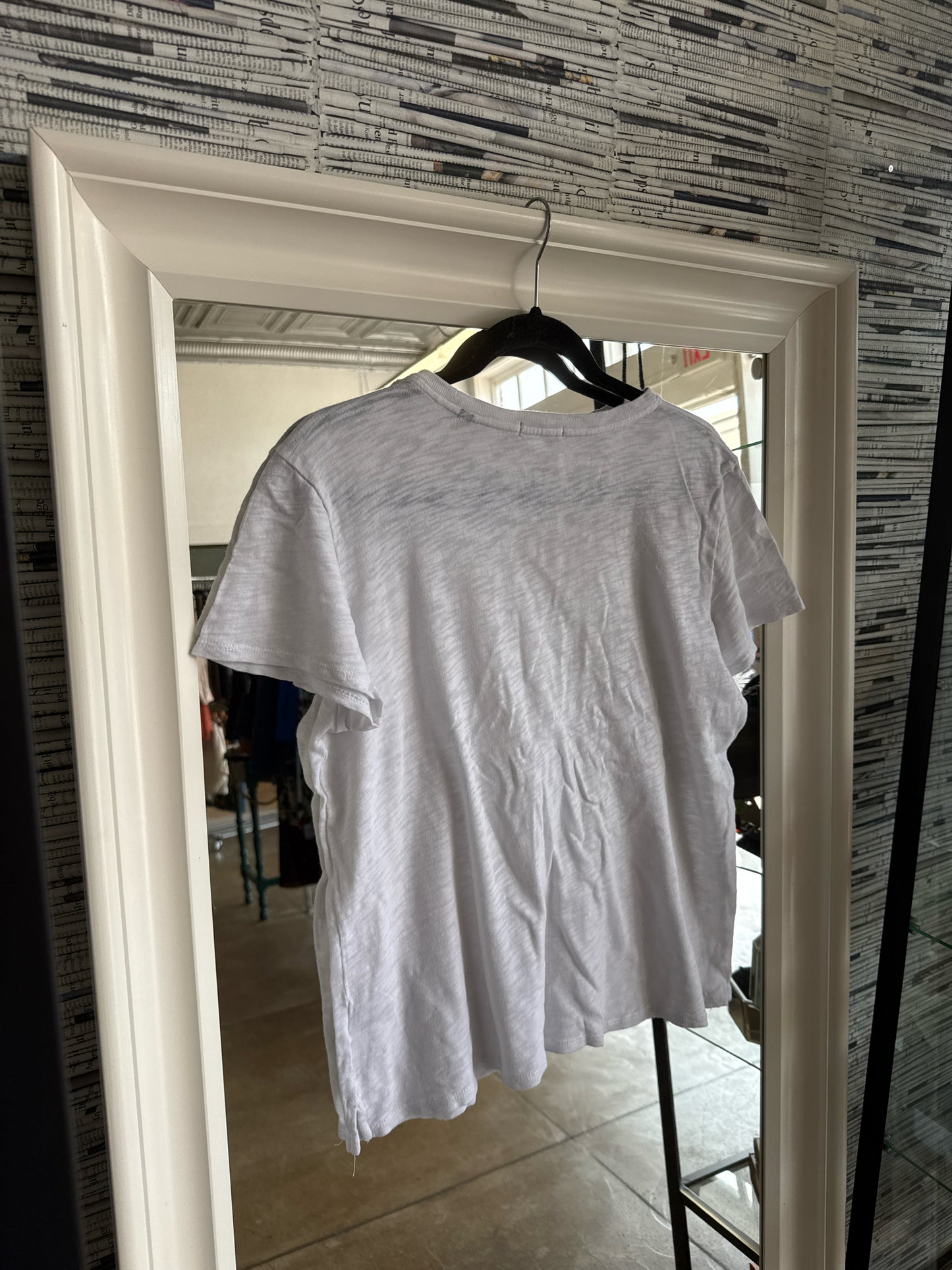 ATM Size L White Tee