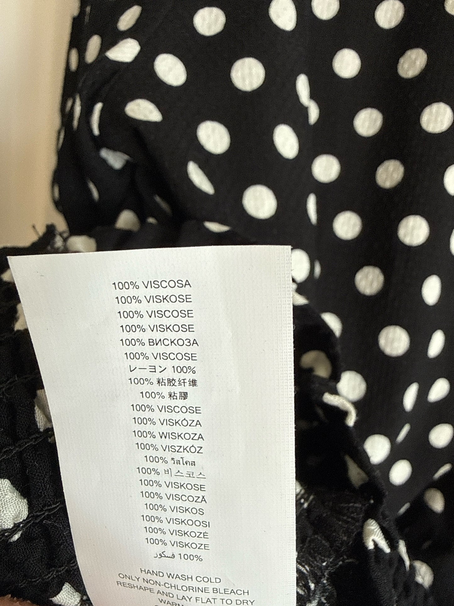 MICHAEL KORS Size S B&W Polka Dot Top