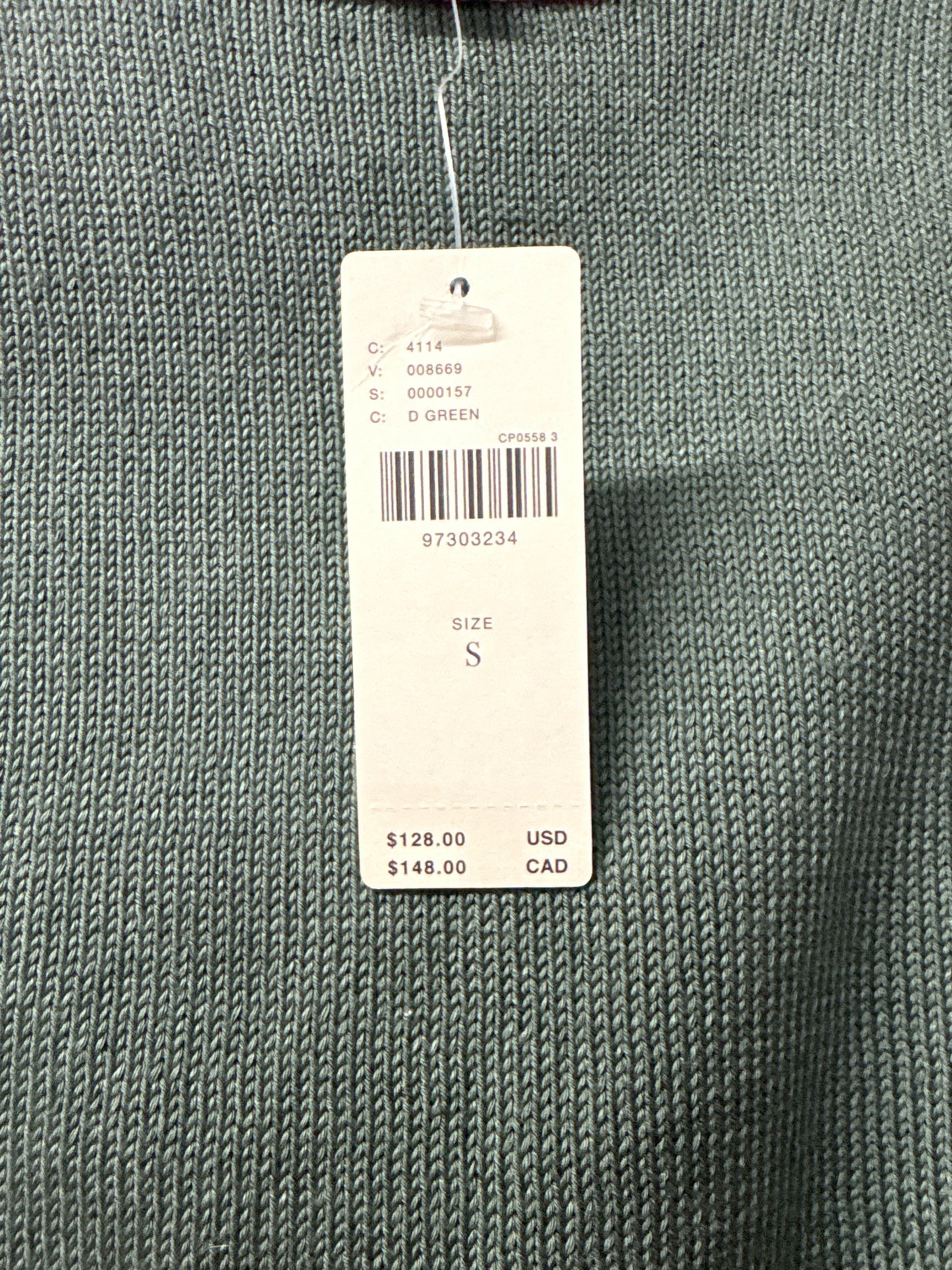 Maeve Size S Green/Blush Knit Sweater