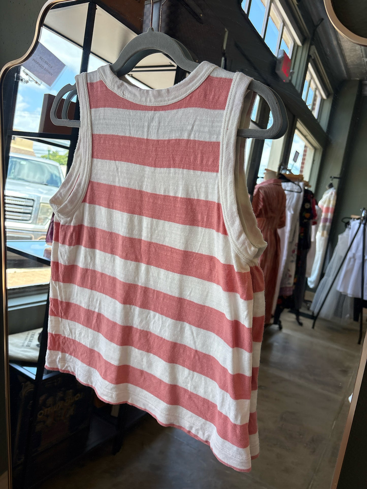 LOFT Size S Pink/Cream Top