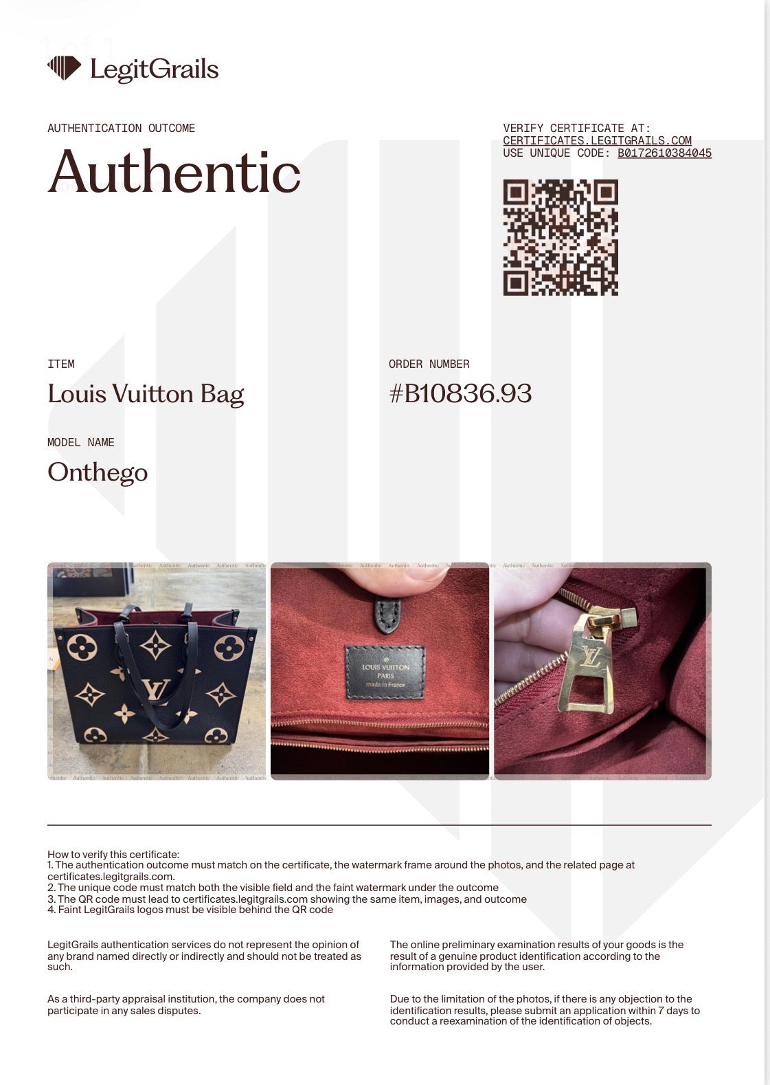Louis Vuitton black + cream Bag