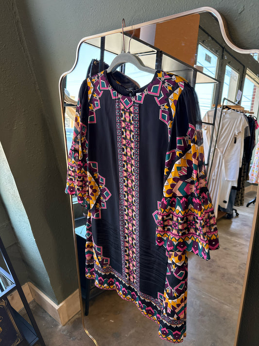 Jade Size S black and multi Geometric Dress