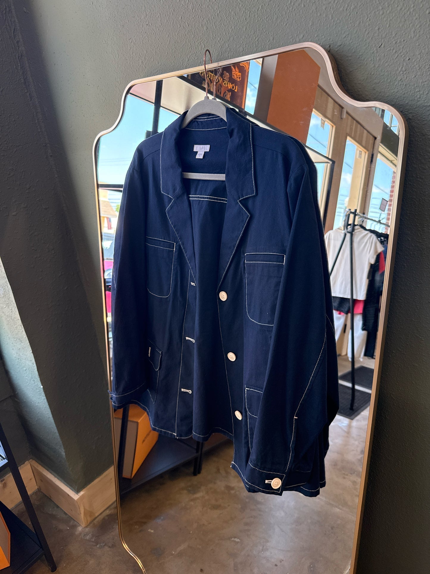 J Jill Size XL Navy Jacket