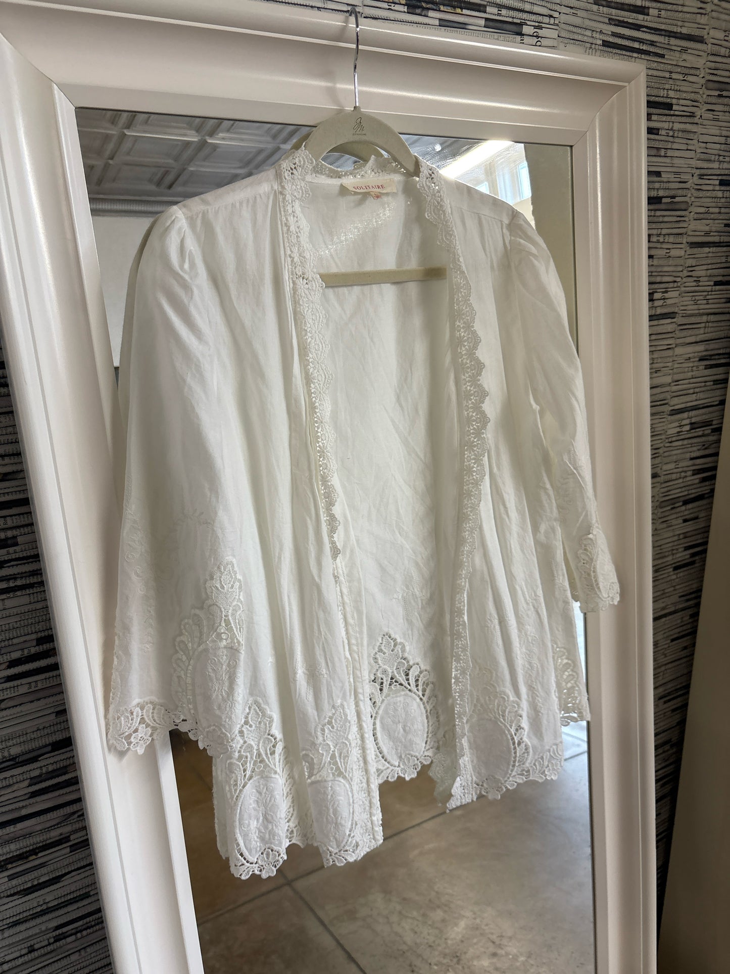 Solitaire Size L Ivory Kimono/Shawl