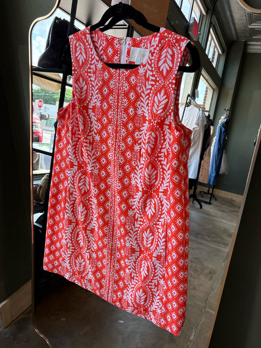 Lilly Pulitzer Size 10 orange and white handkerchief Dress