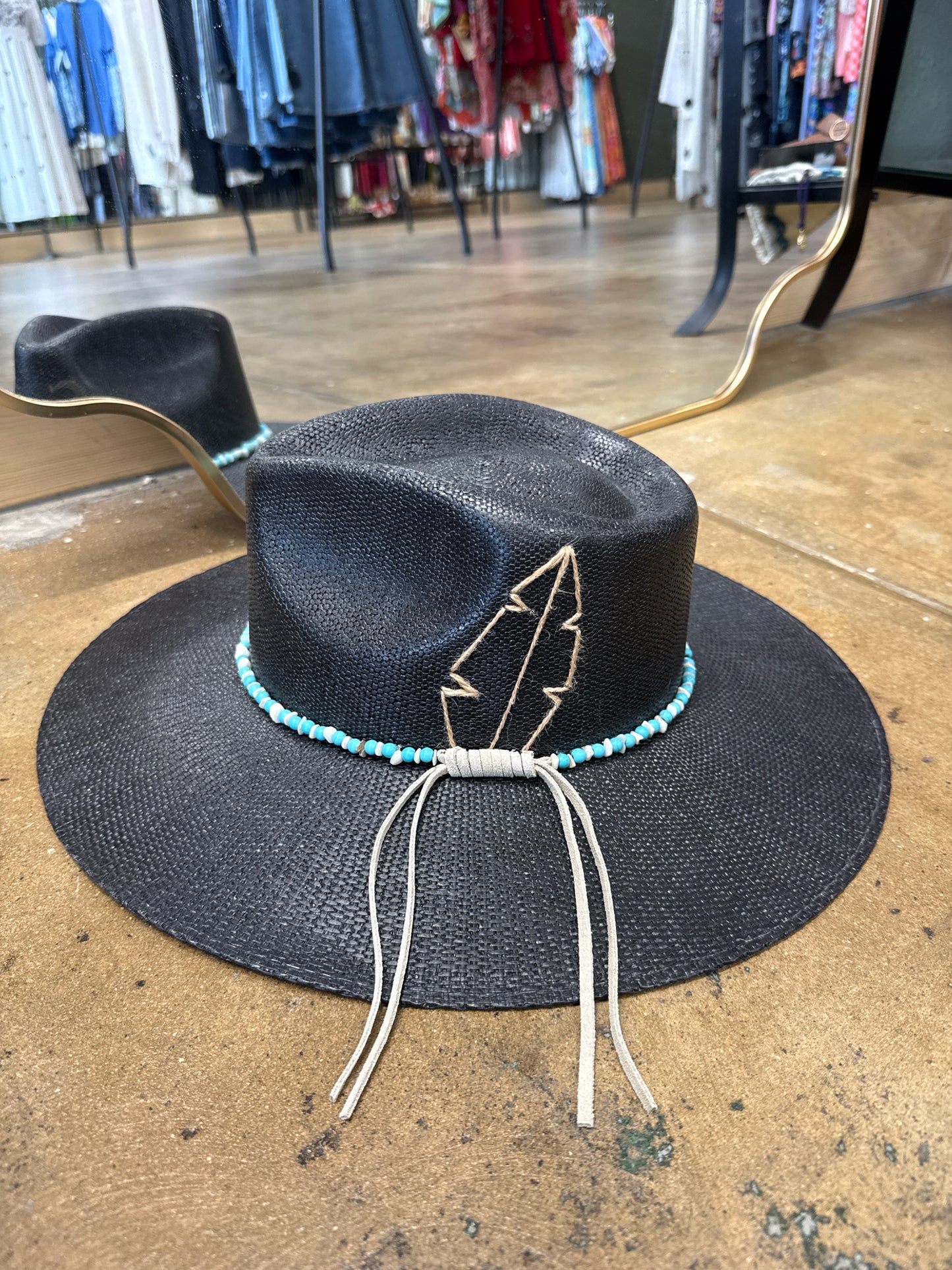 Charlie 1 Horse Black/Teal Hat