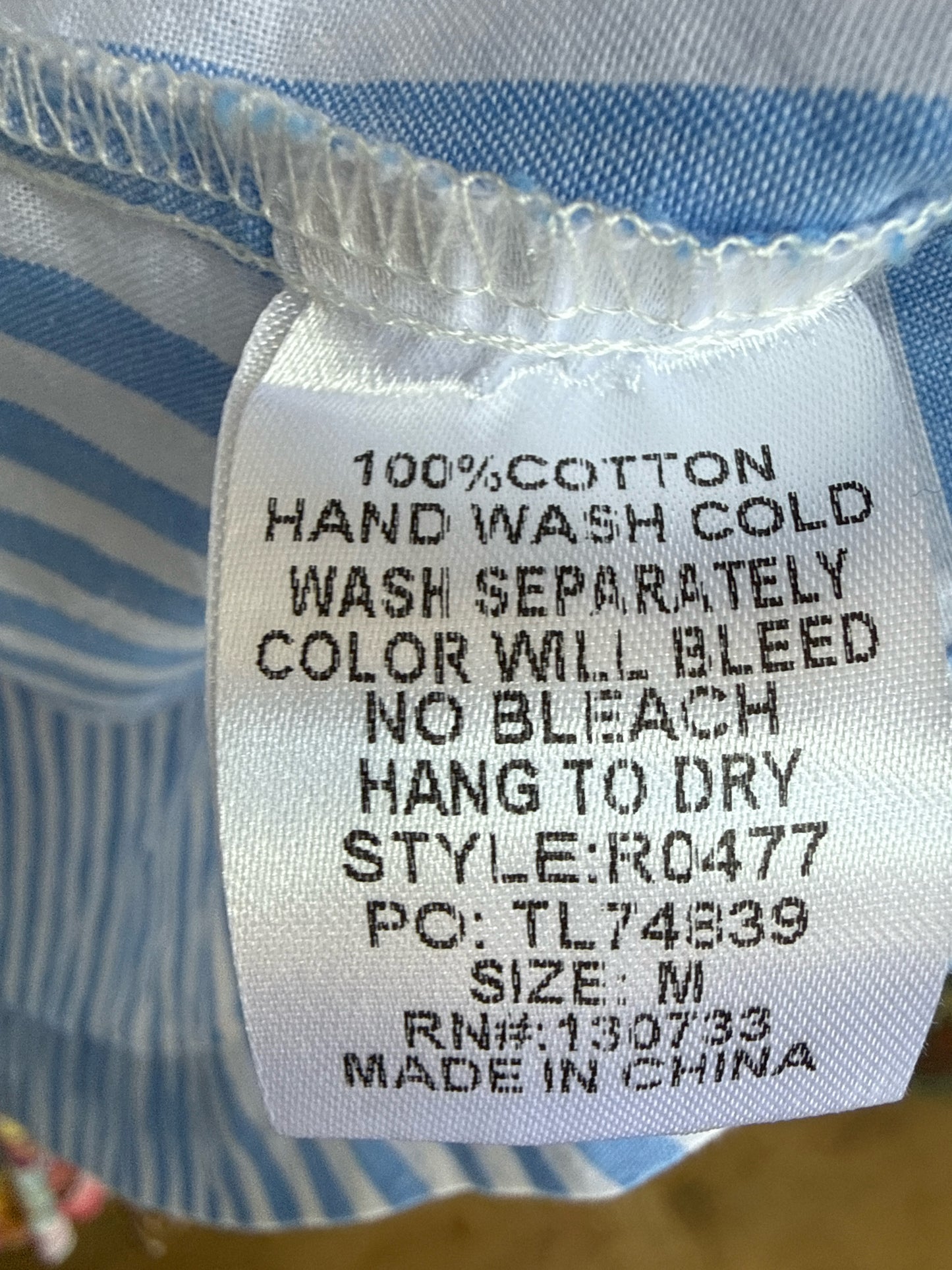 Umgee Size M Blue/White Top
