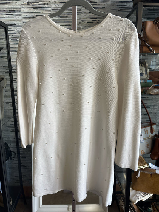 J. JILL Size S off white Pearls Sweater