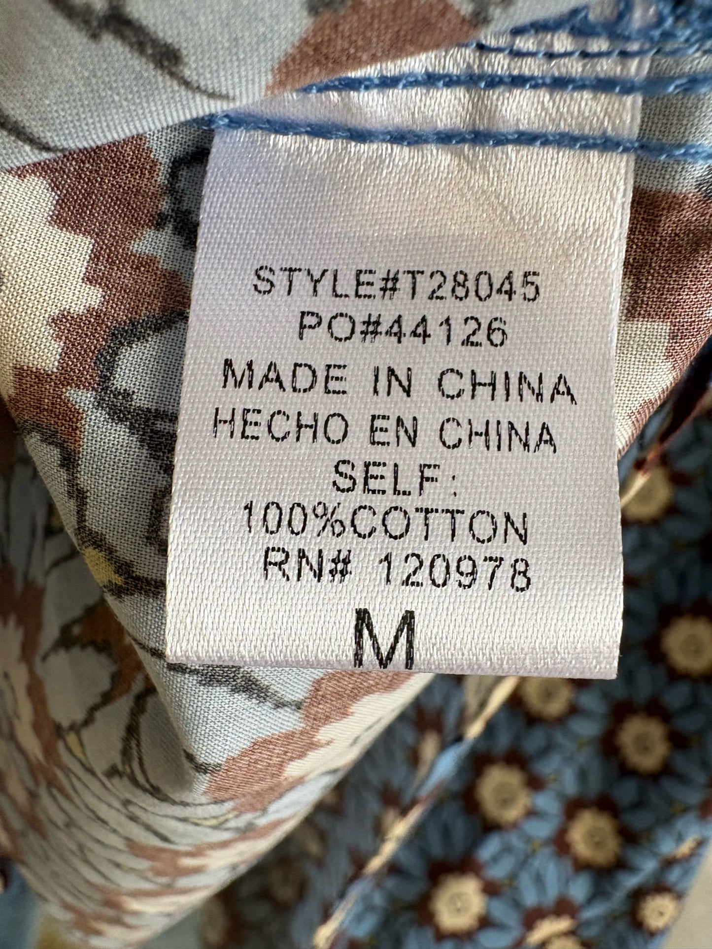 entro Size S Blue/Brown Top