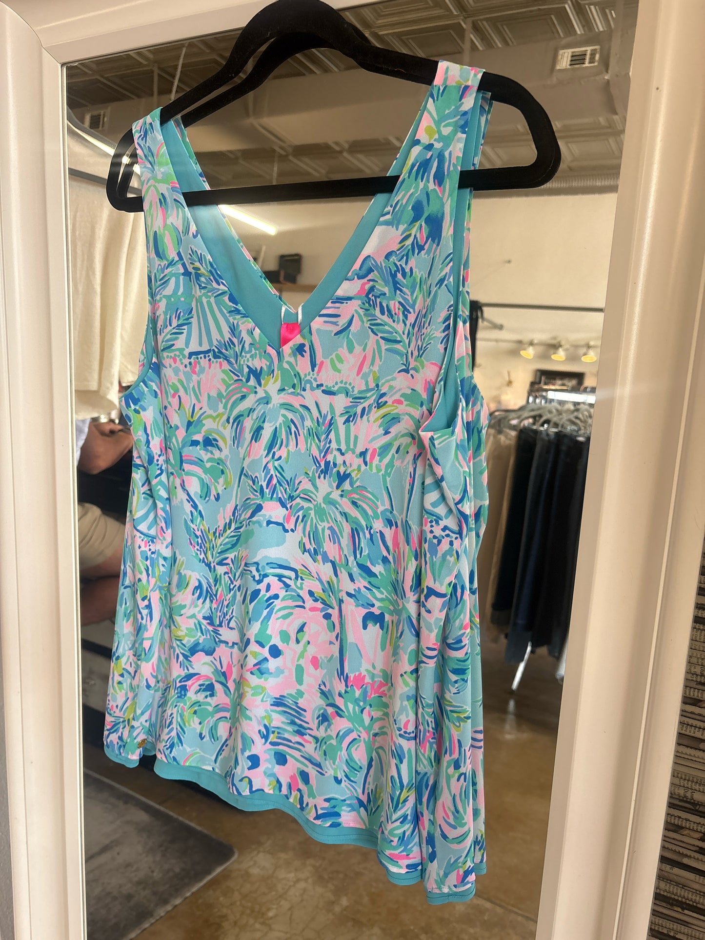 Lilly Pulitzer Size L blue + multi Top