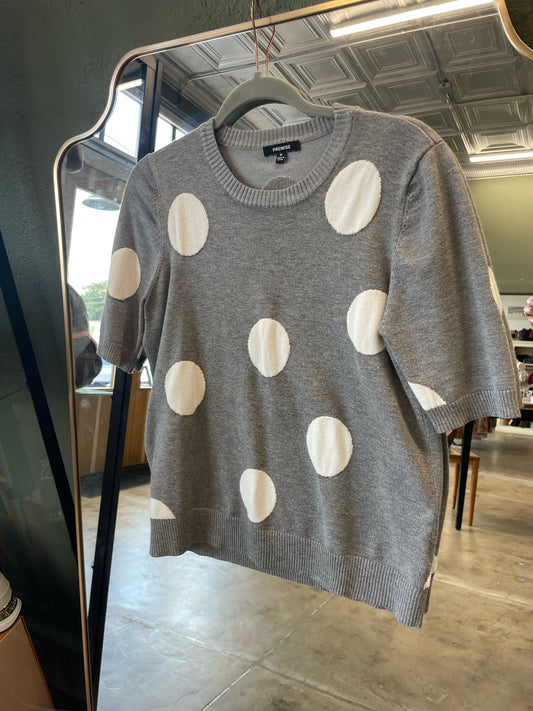 Premise Size M Gray + White Sweater