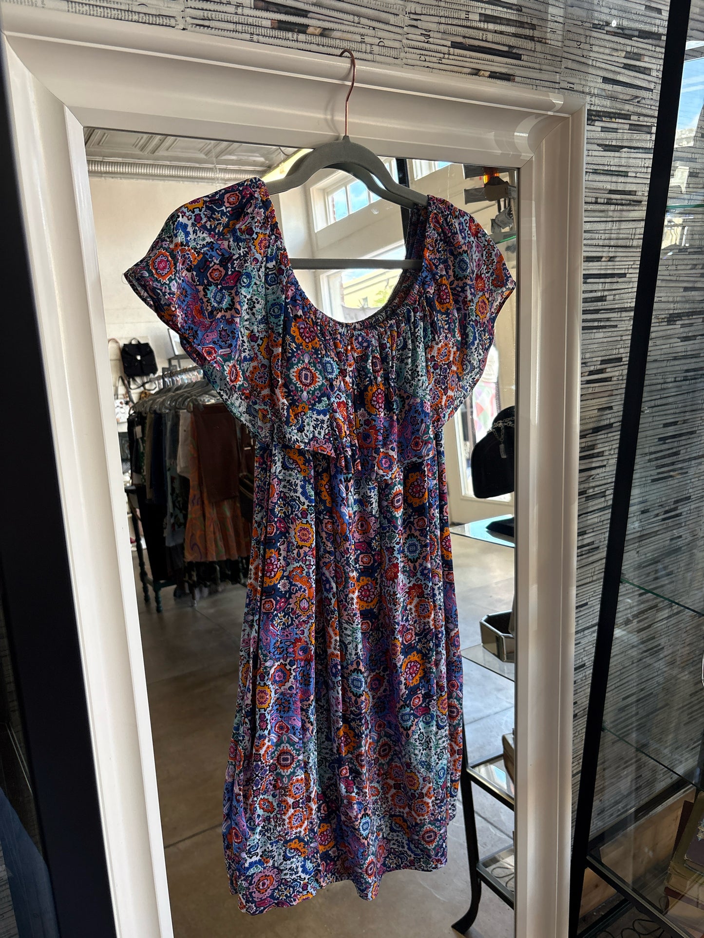 Rosa Faia Size S Blue/Multi Floral Dress
