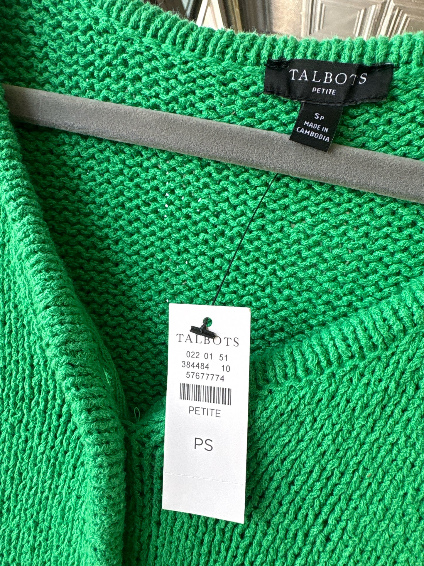 TALBOTS Size SP Green Sweater