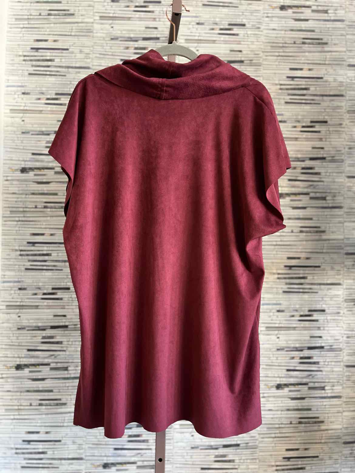 Bryn Walker Size S burgandy suede Poncho/Cape