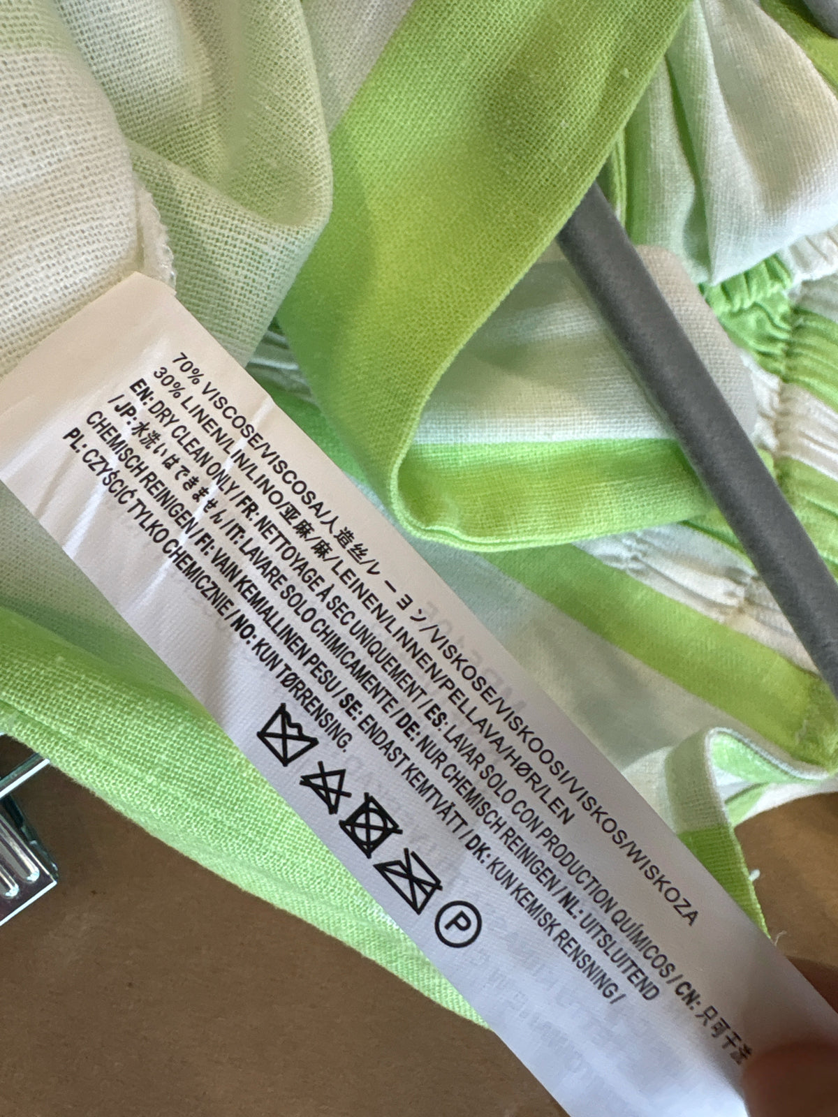 Moon River Size M Lime Green and white Dress