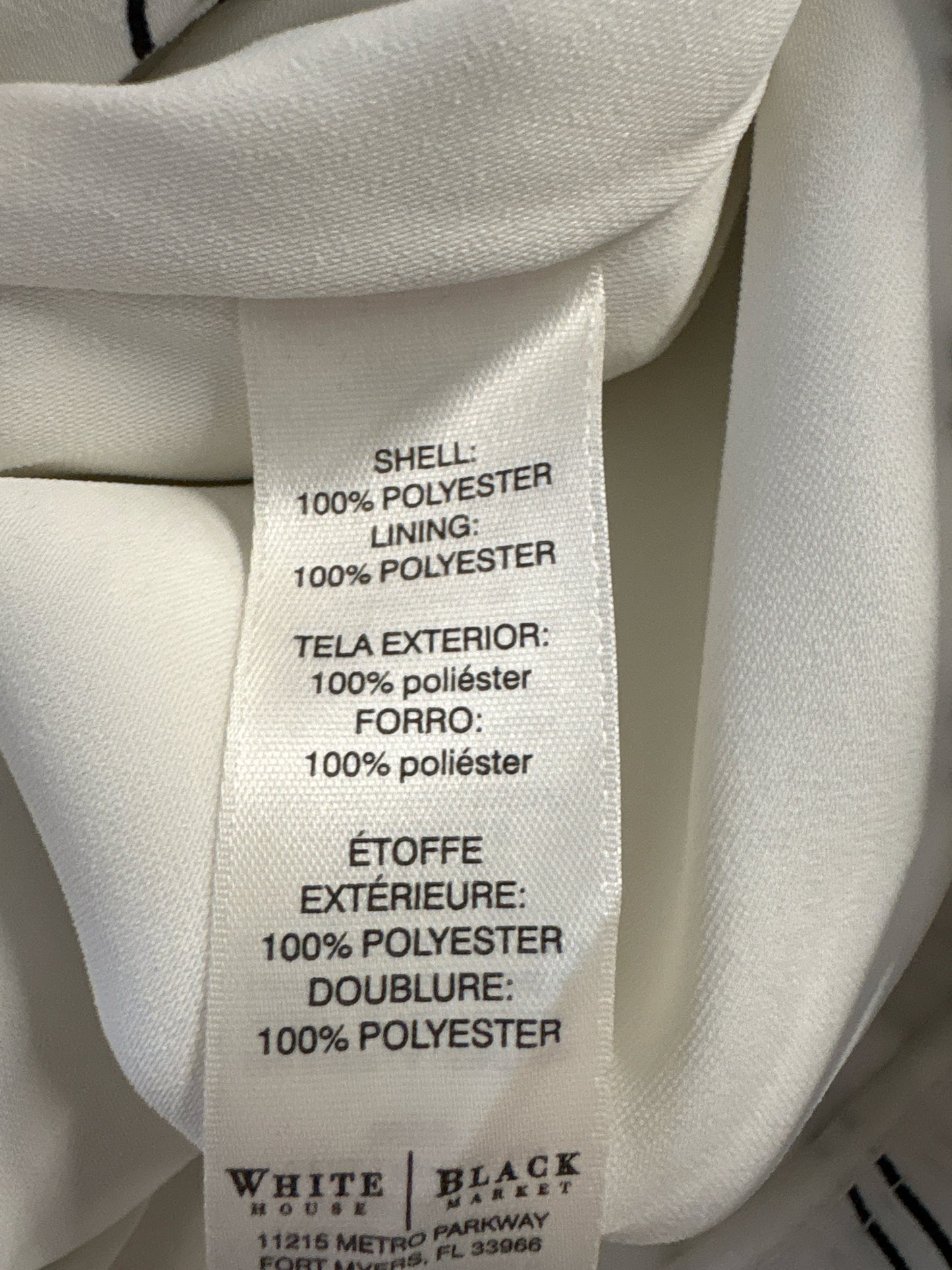 White House Black Market Size 14 White + Black Pants
