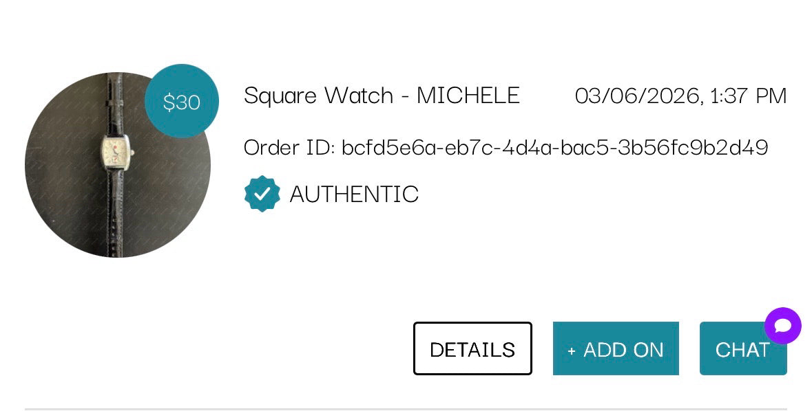 Michele Black/Silver Watch