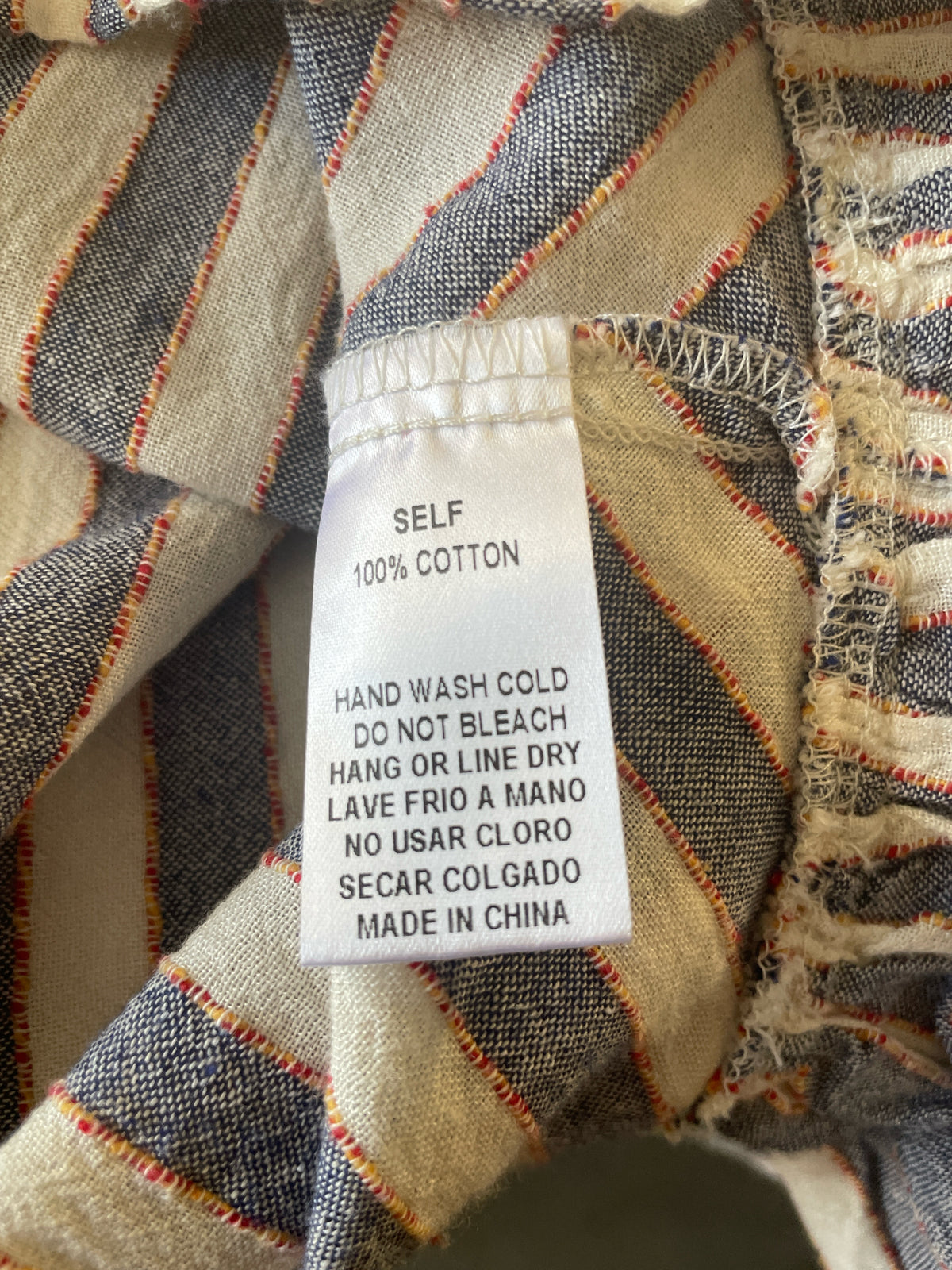 Easel Size 2X blue and white Stripe Top