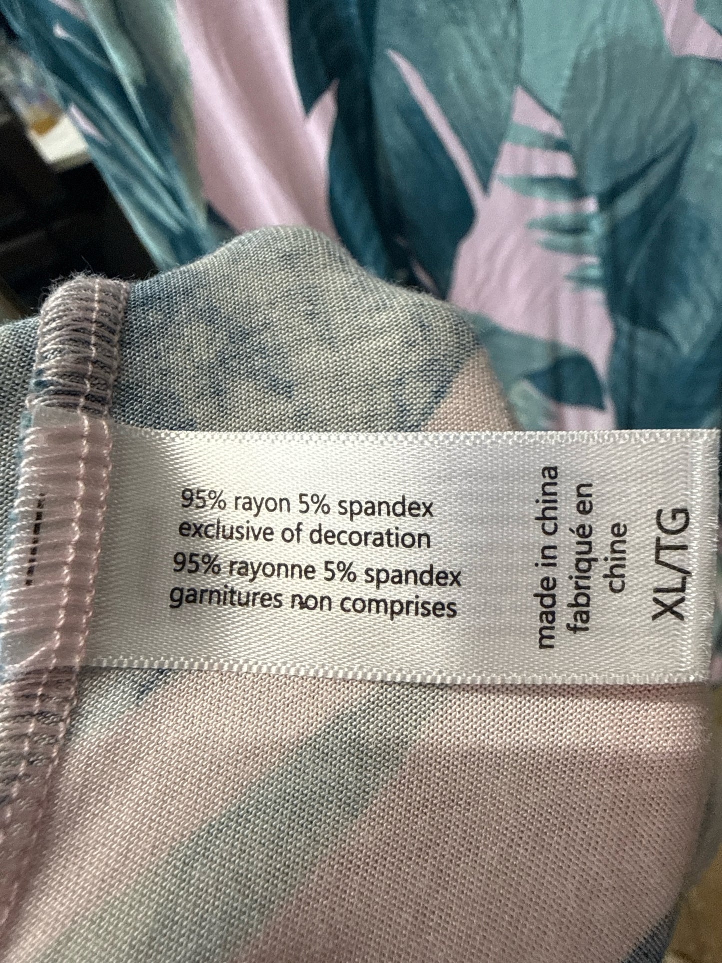 Tommy Bahama Size XL Pink/Green Dress