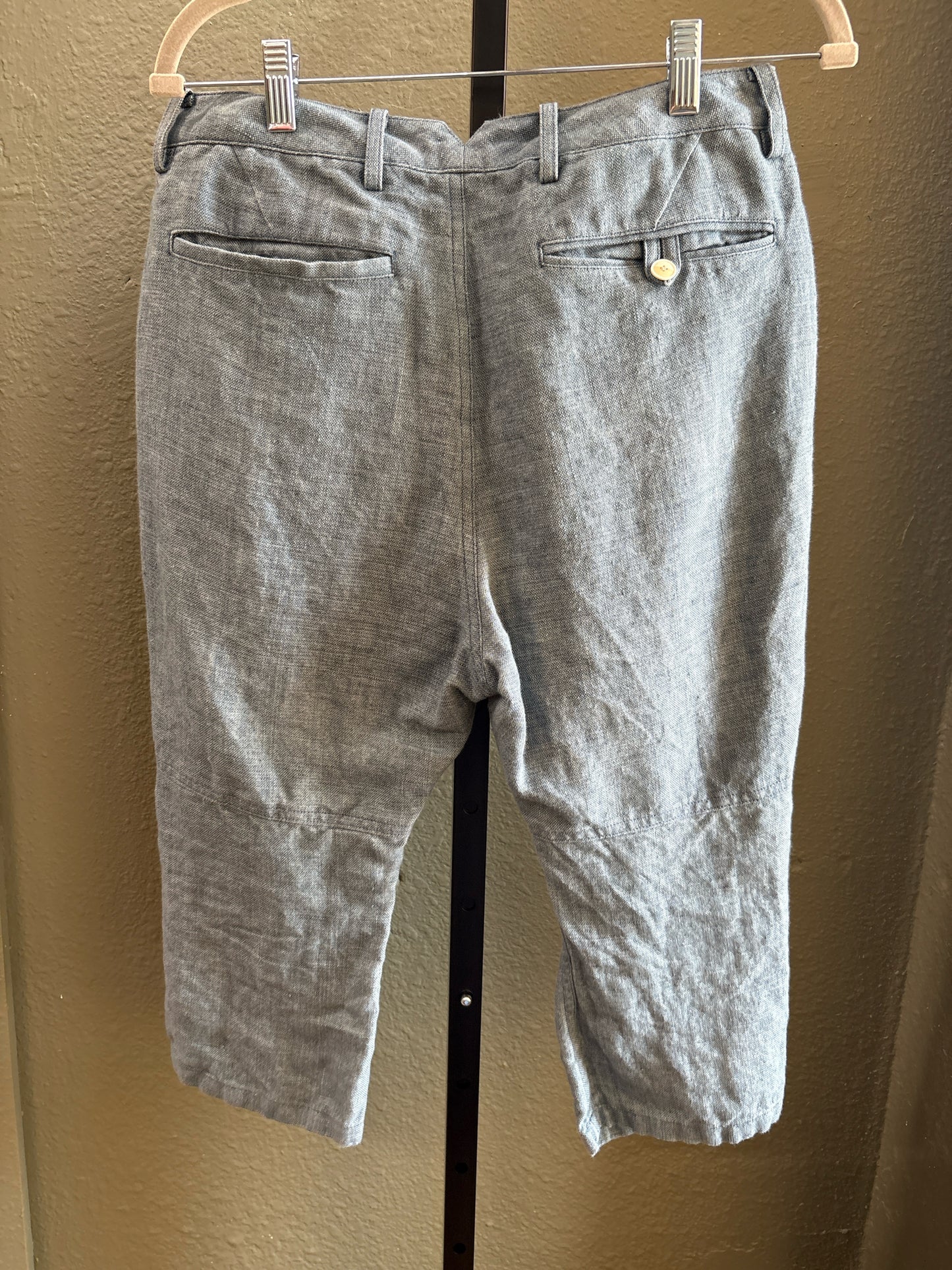 Vlas Blomme Size 0 Blue Capris