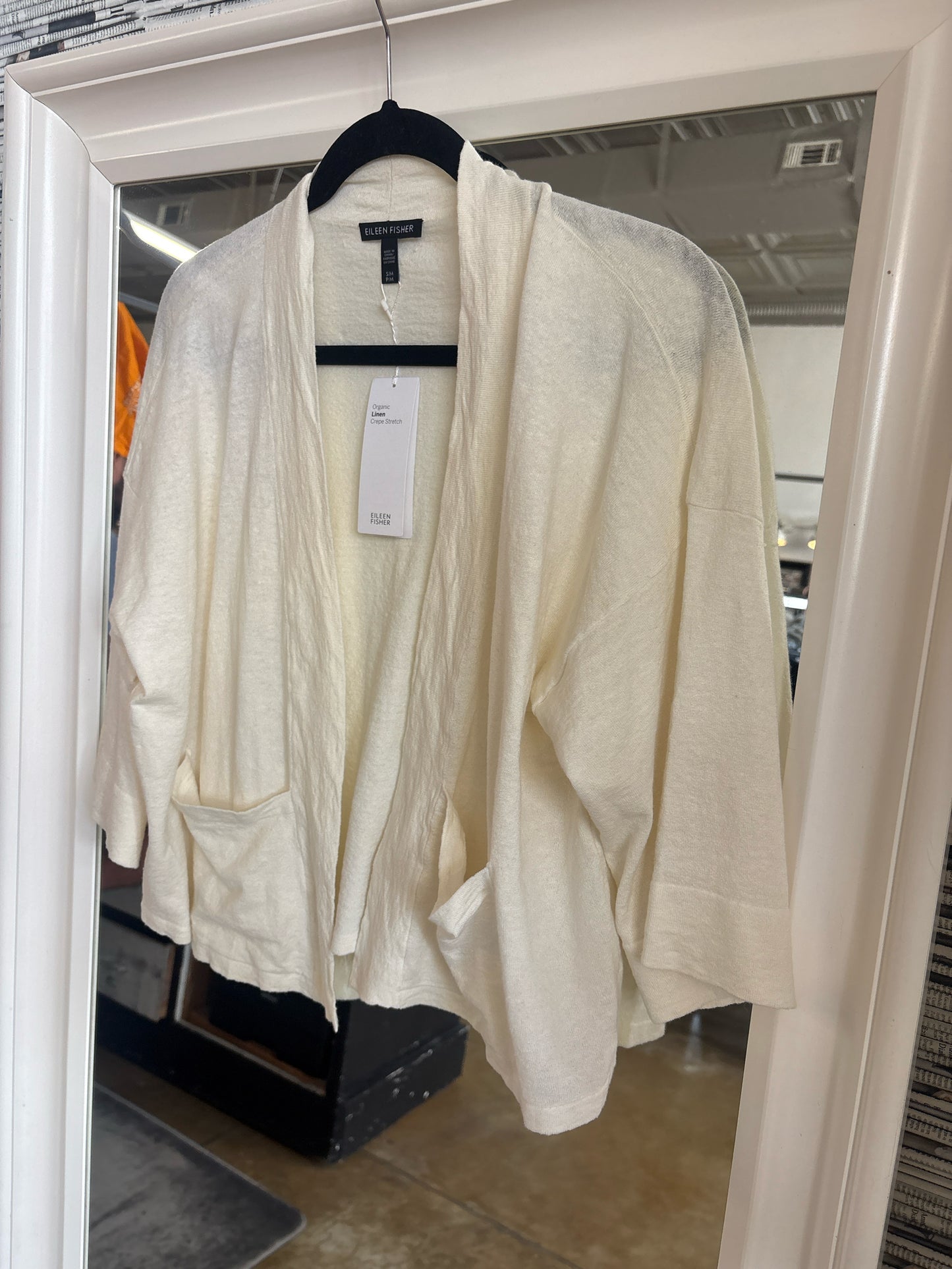 EILEEN FISHER Size S/M Ivory Cardigan