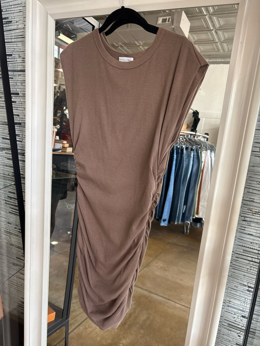 Michael Stars Size S Brown Ribbed Dress