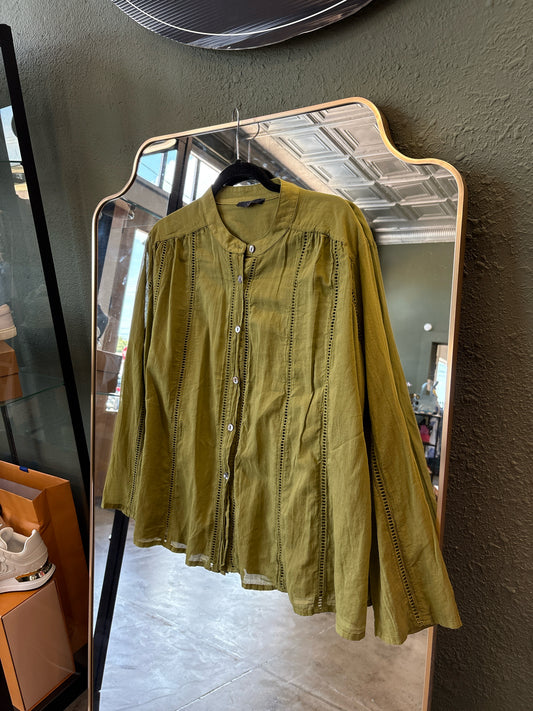 Baci Size M Olive Green Top