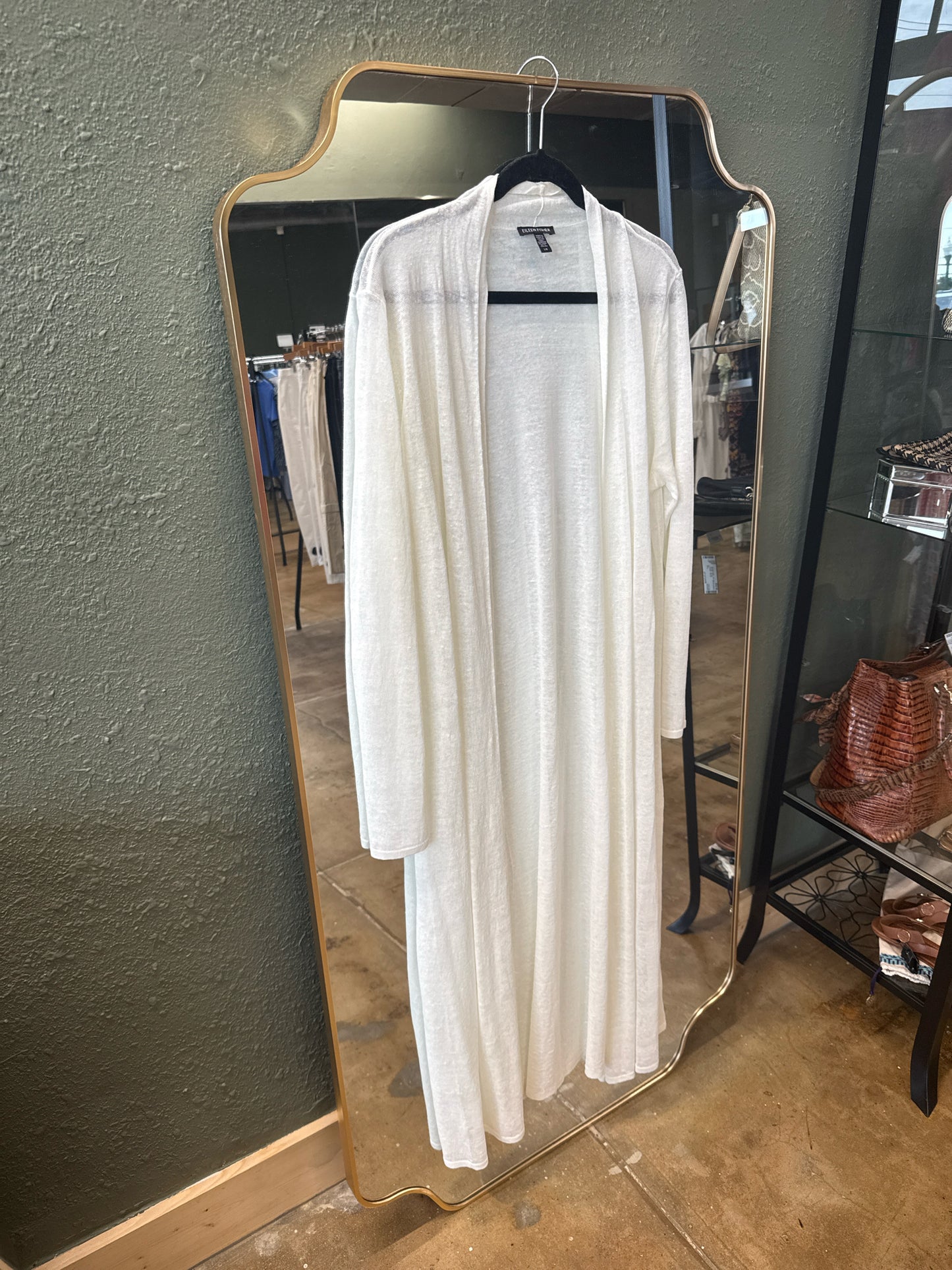 EILEEN FISHER Size L Cream Kimono/Shawl