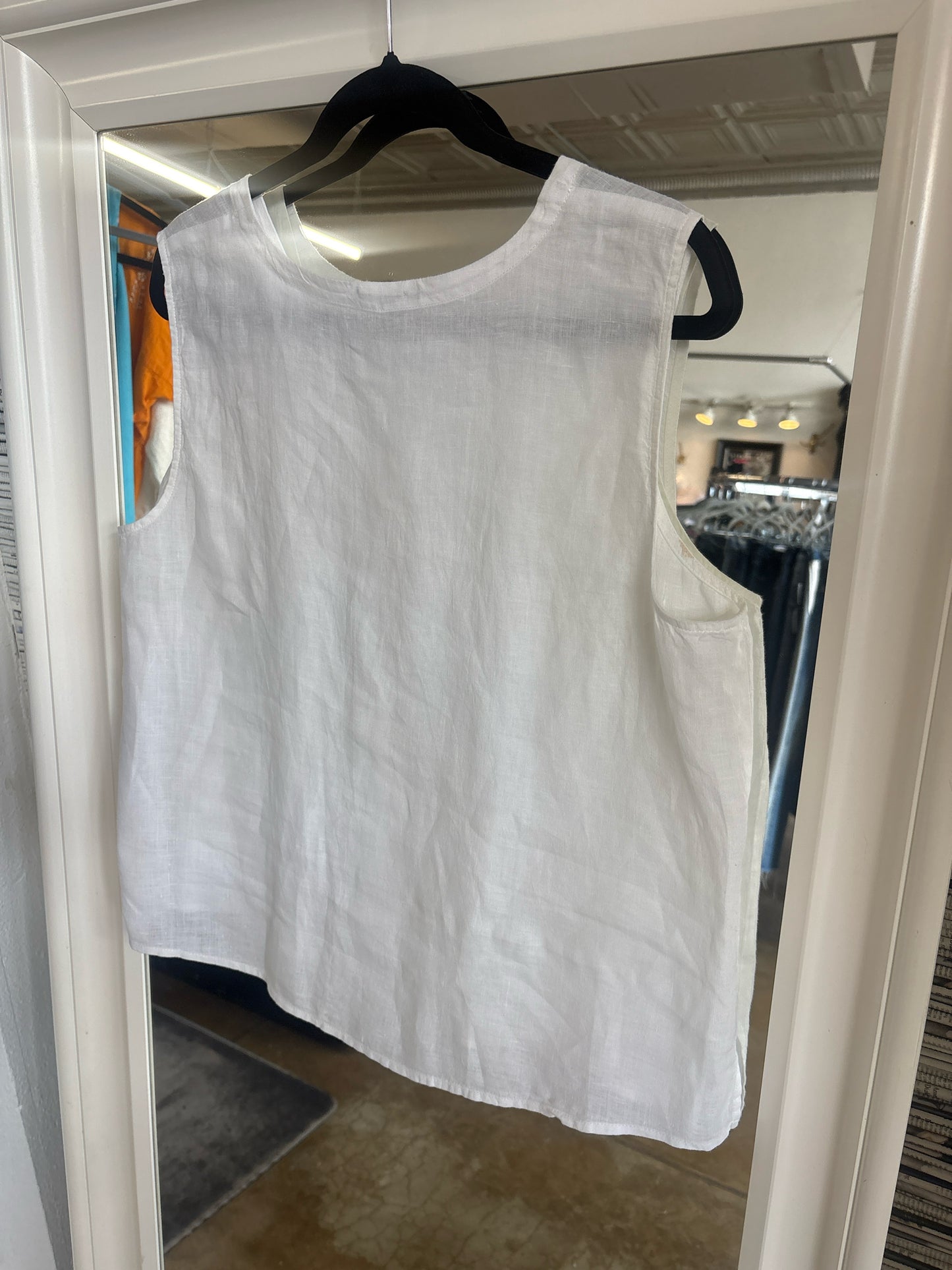 EILEEN FISHER Size L White Top