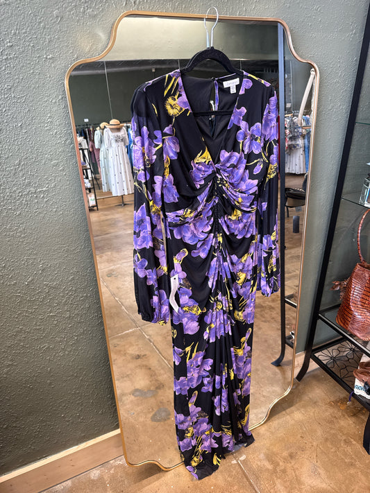 topshop Size 8 Black/Purple Dress