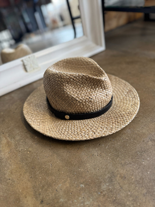 Allsaints Tan/Black Woven Hat