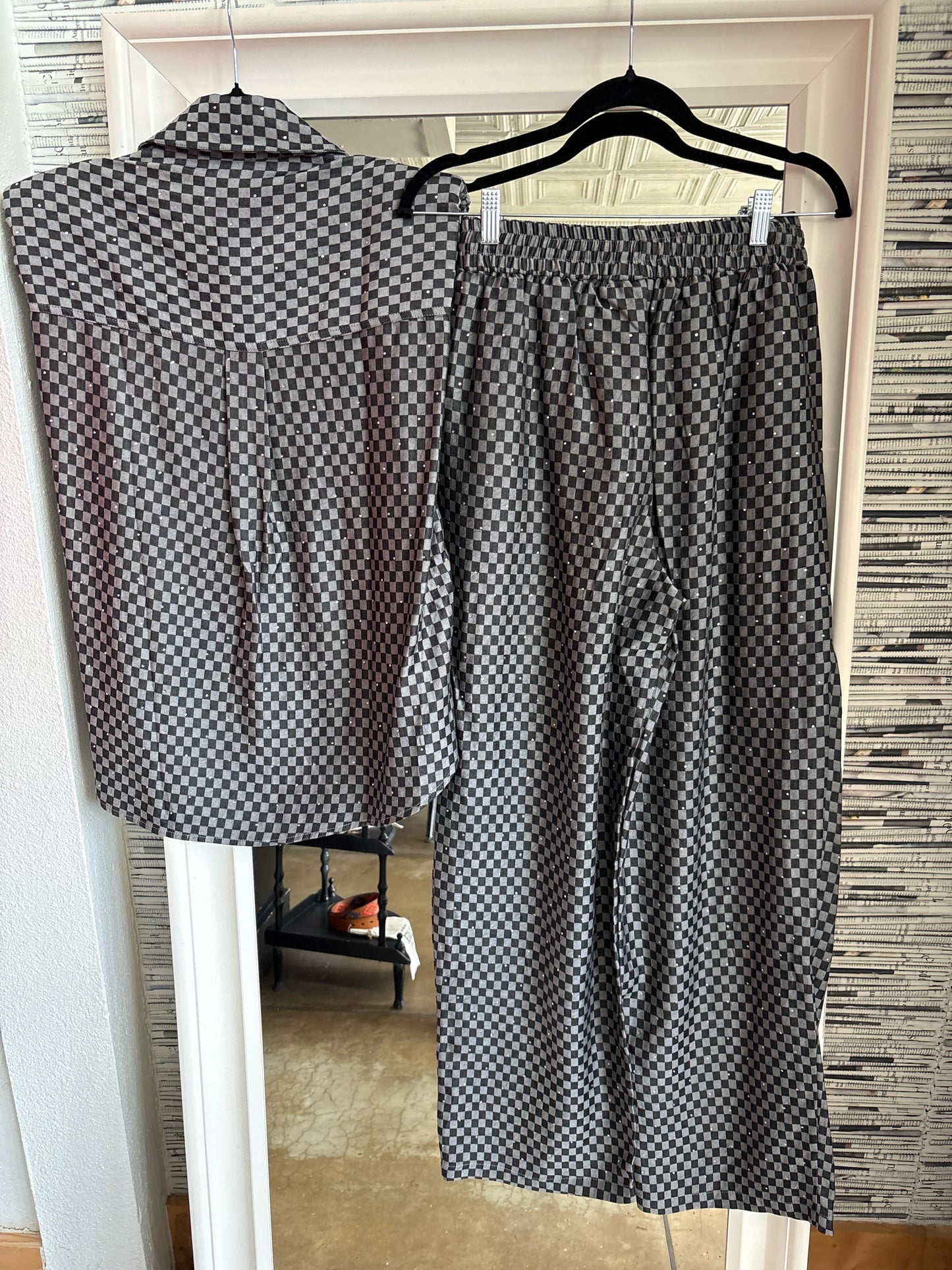Davi & Dani Size S black and gray Two Piece Set