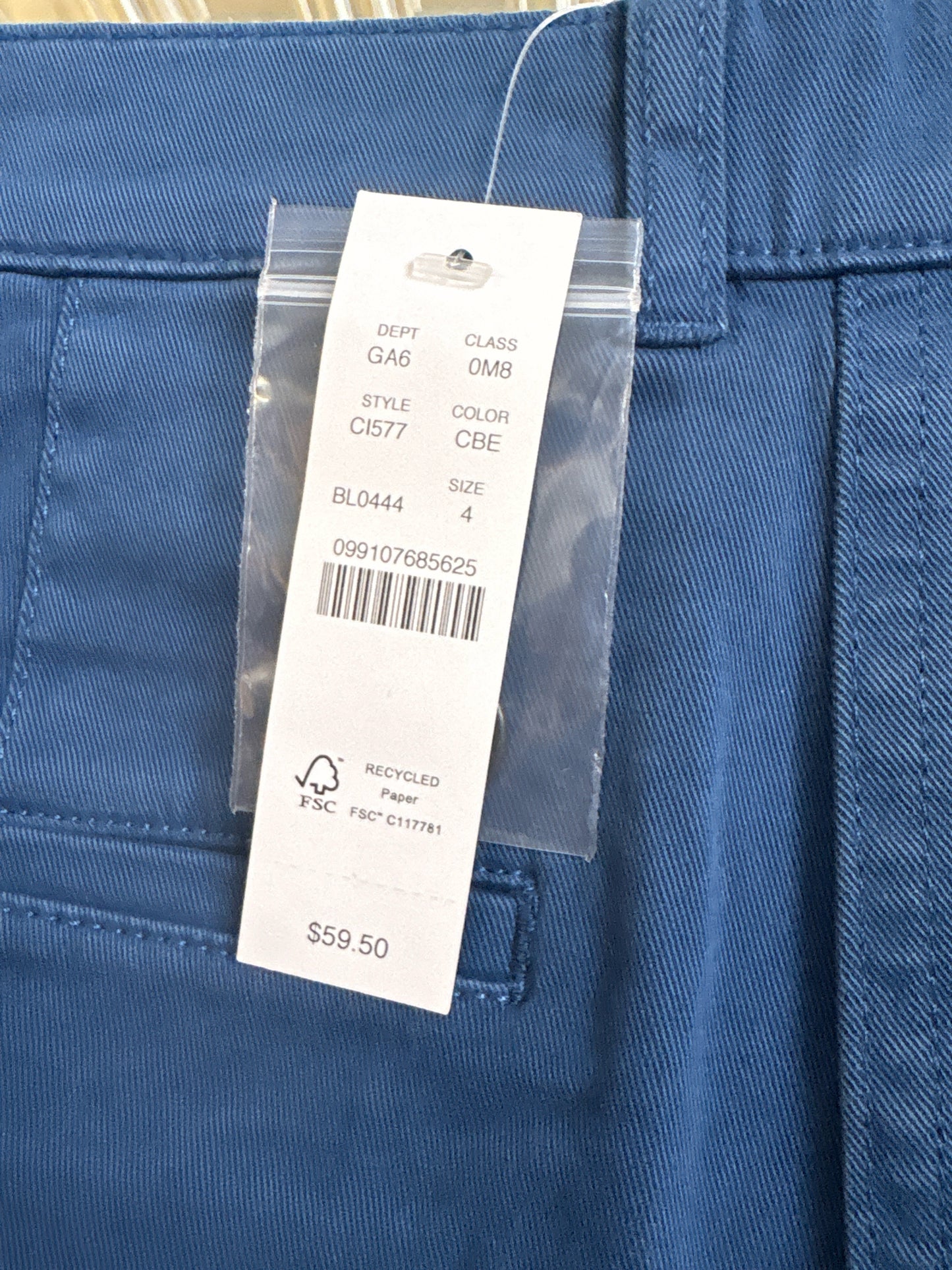 J. CREW Size 4 Blue Shorts