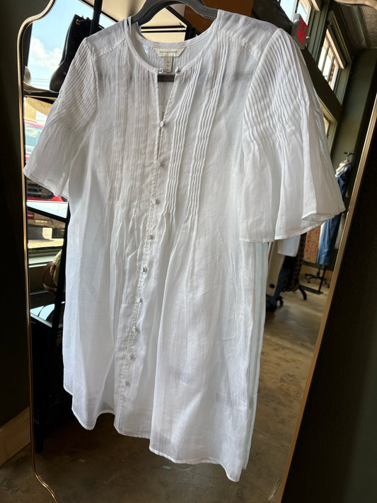 Banana Republic Size XS White Pleated Dress