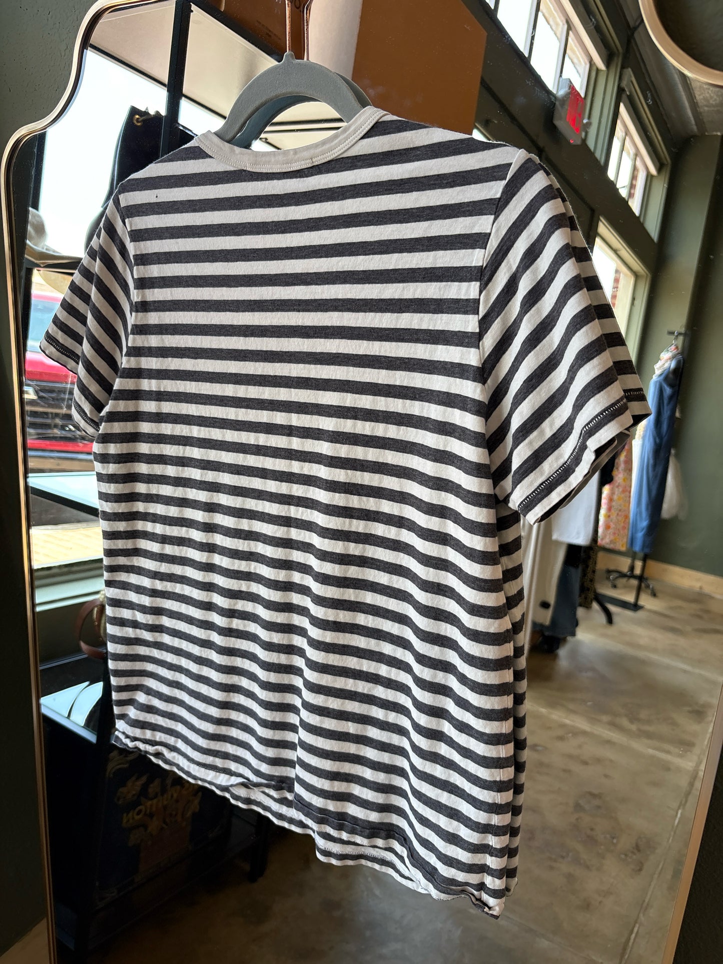 Jenni Kayne Gray & Off White Stripe Tee