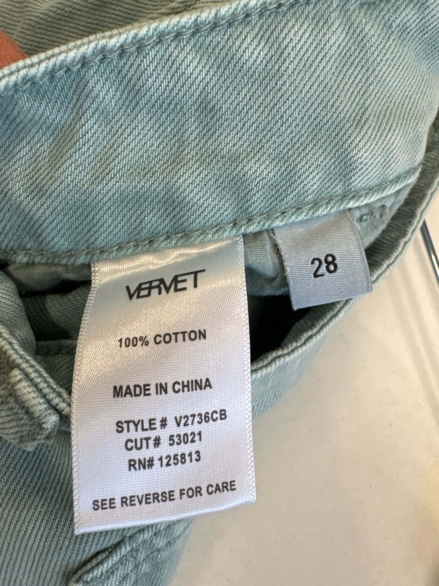 VERVET Size 28 Blue/Green Jeans